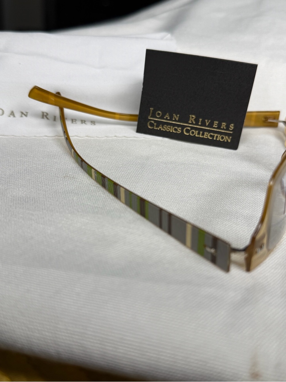 Joan Rivers Translucent Amber Rectangular Sunglasses - Picture 5 of 5